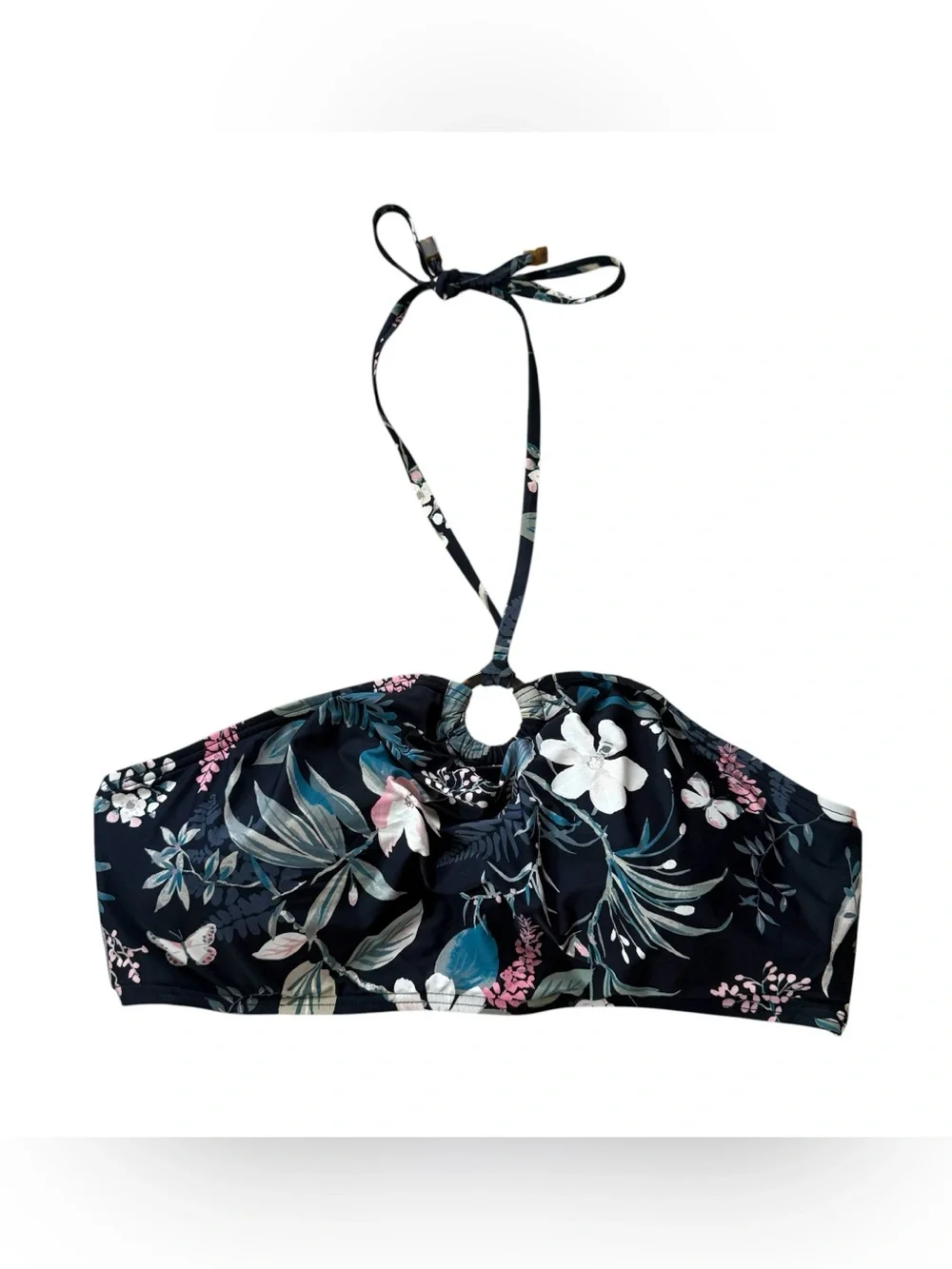 Kate Spade Floral Resort Wear Halter Swip Top with O-Ring